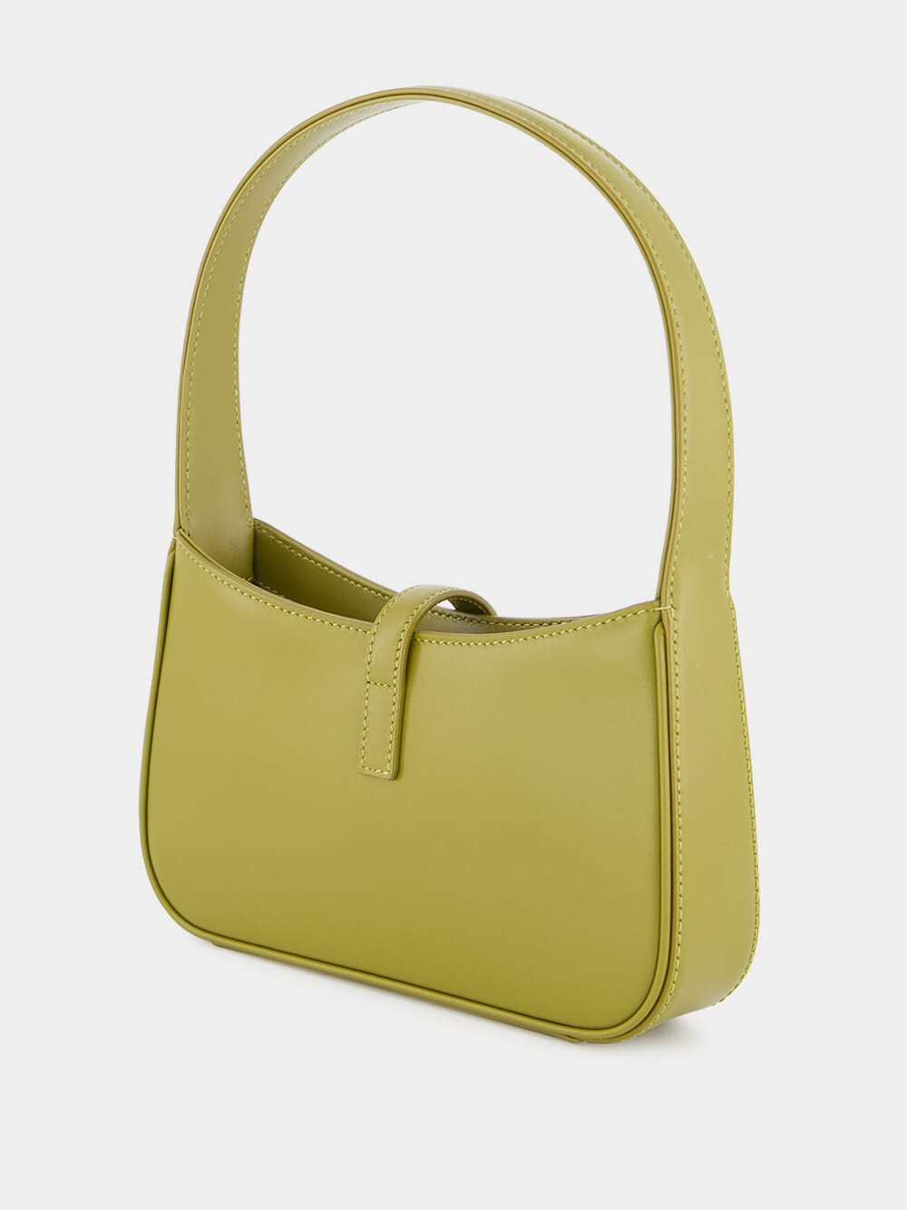 Le 5 à 7 Olive Drab Leather Shoulder Bag