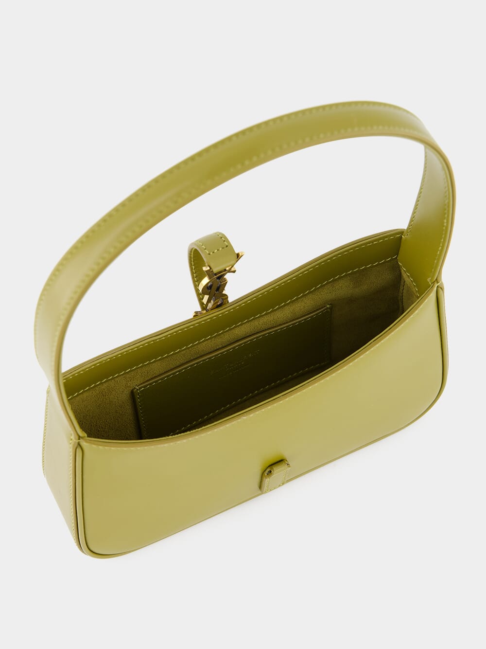 Le 5 à 7 Olive Drab Leather Shoulder Bag