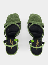 Saint Laurent Jade Green Aracha Lurex Sandals