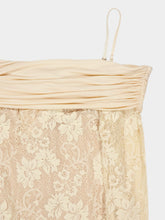 Zimmermann Cream Rebellion Draped Lace Bodysuit