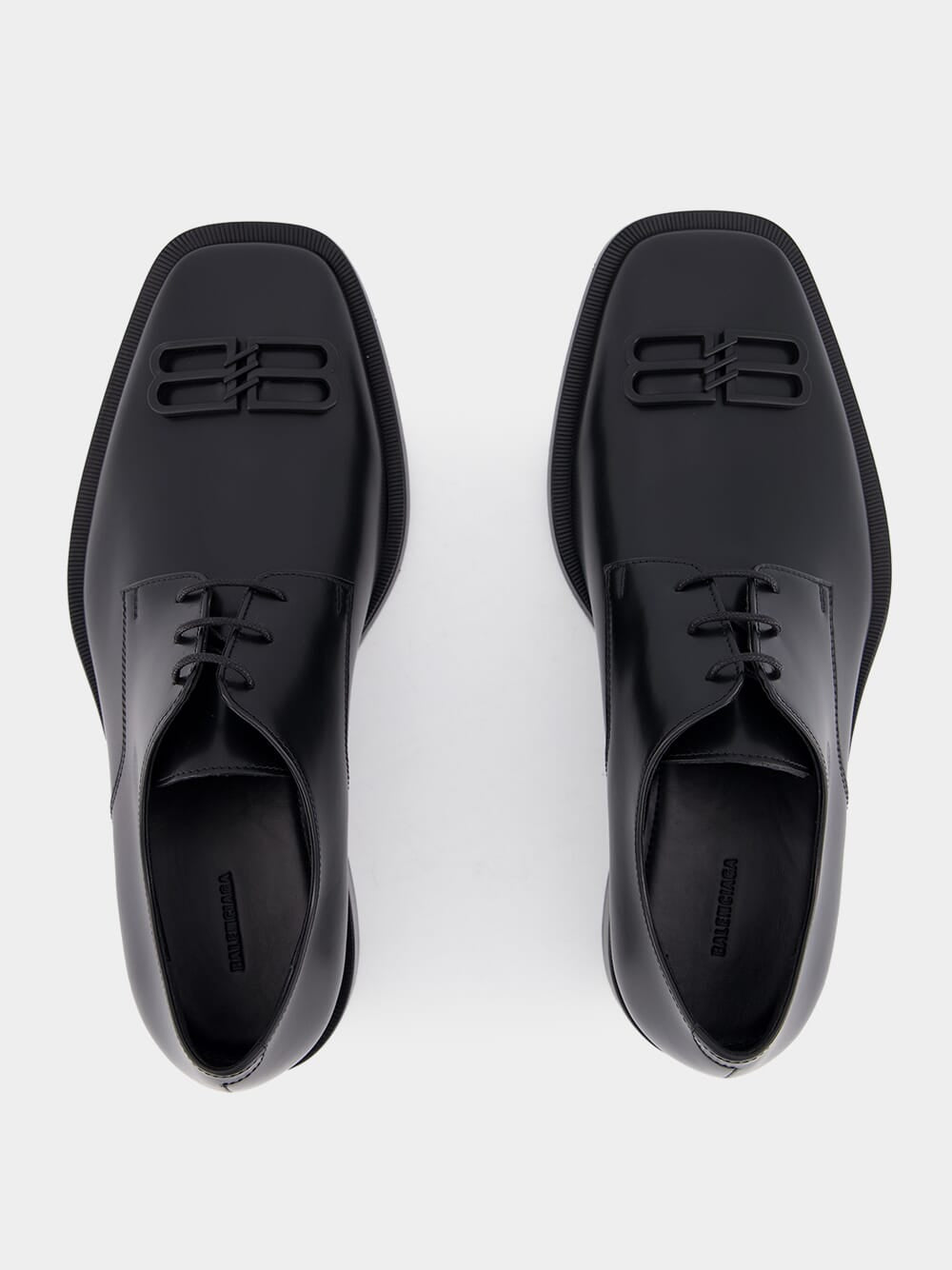 Logo-Embossed Leather Derby Shoes