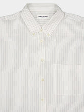 Saint Laurent Striped Silk Satin Shirt