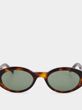 Saint Laurent SL 567 Havana Rounded Cat-Eye Sunglasses