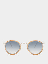 Eyevan Mandarine and Silver 717-E Oval Sunglasses
