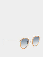 Eyevan Mandarine and Silver 717-E Oval Sunglasses