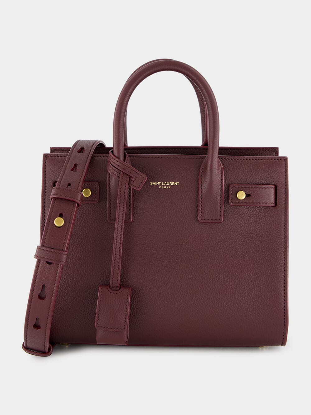 Rouge Cabernet Nano Sac de Jour in Supple Grained Leather