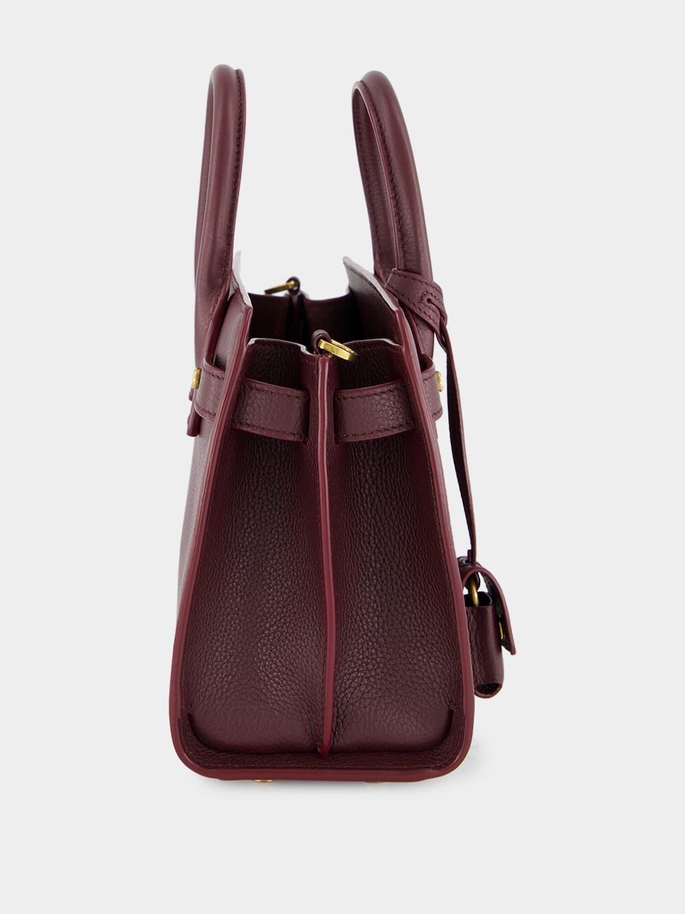 Rouge Cabernet Nano Sac de Jour in Supple Grained Leather