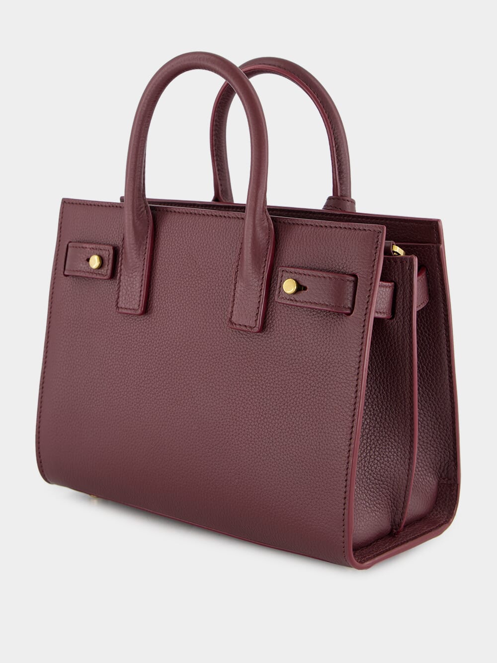 Rouge Cabernet Nano Sac de Jour in Supple Grained Leather