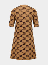 Gucci Wool Camel Bouclé Jacquard Mini Dress