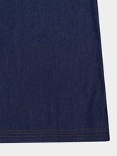 Zimmermann Ink Blue Aster Denim Frill Midi Dress