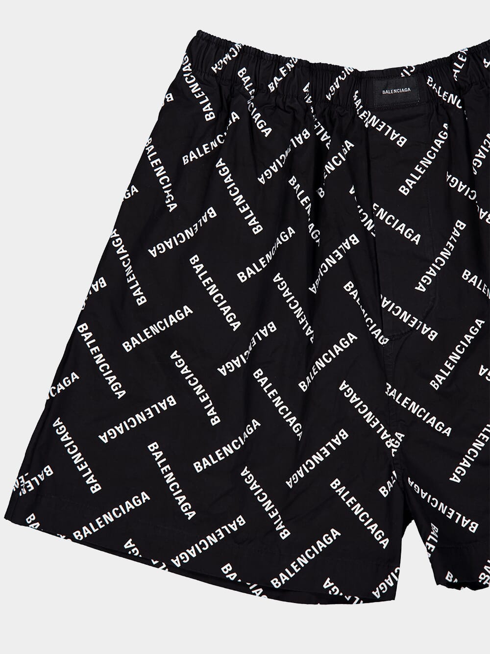 Diagonal Logo Print Shorts