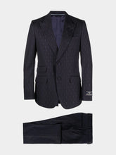 Gucci GG Monogram Navy Single-Breasted Suit