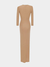 Saint Laurent Camel Jersey Long Dress