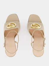 Gucci 110mm Logo-Plaque Leather Sandals