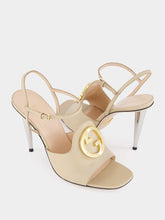 Gucci 110mm Logo-Plaque Leather Sandals