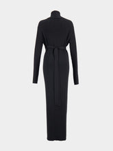 Balenciaga Silk Ribbed Knit V-Neck Dress
