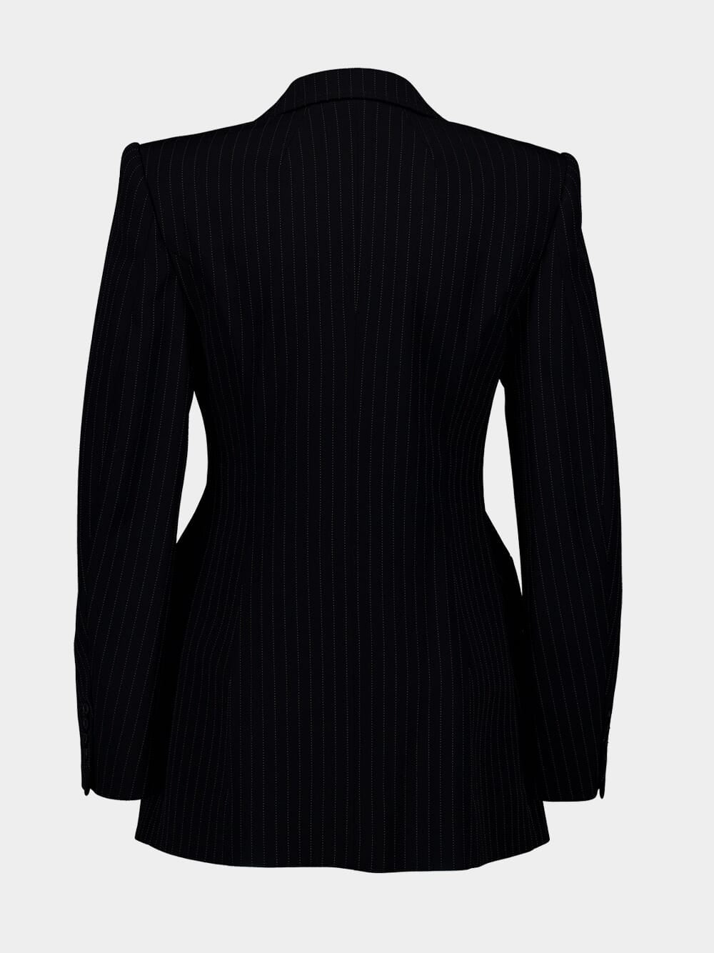 Single-Breasted Pinstripe Blazer