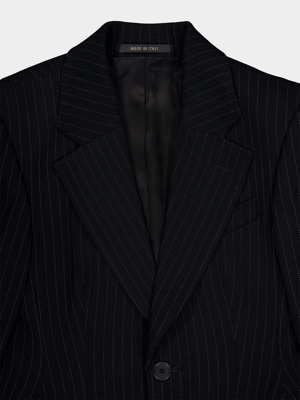 Single-Breasted Pinstripe Blazer