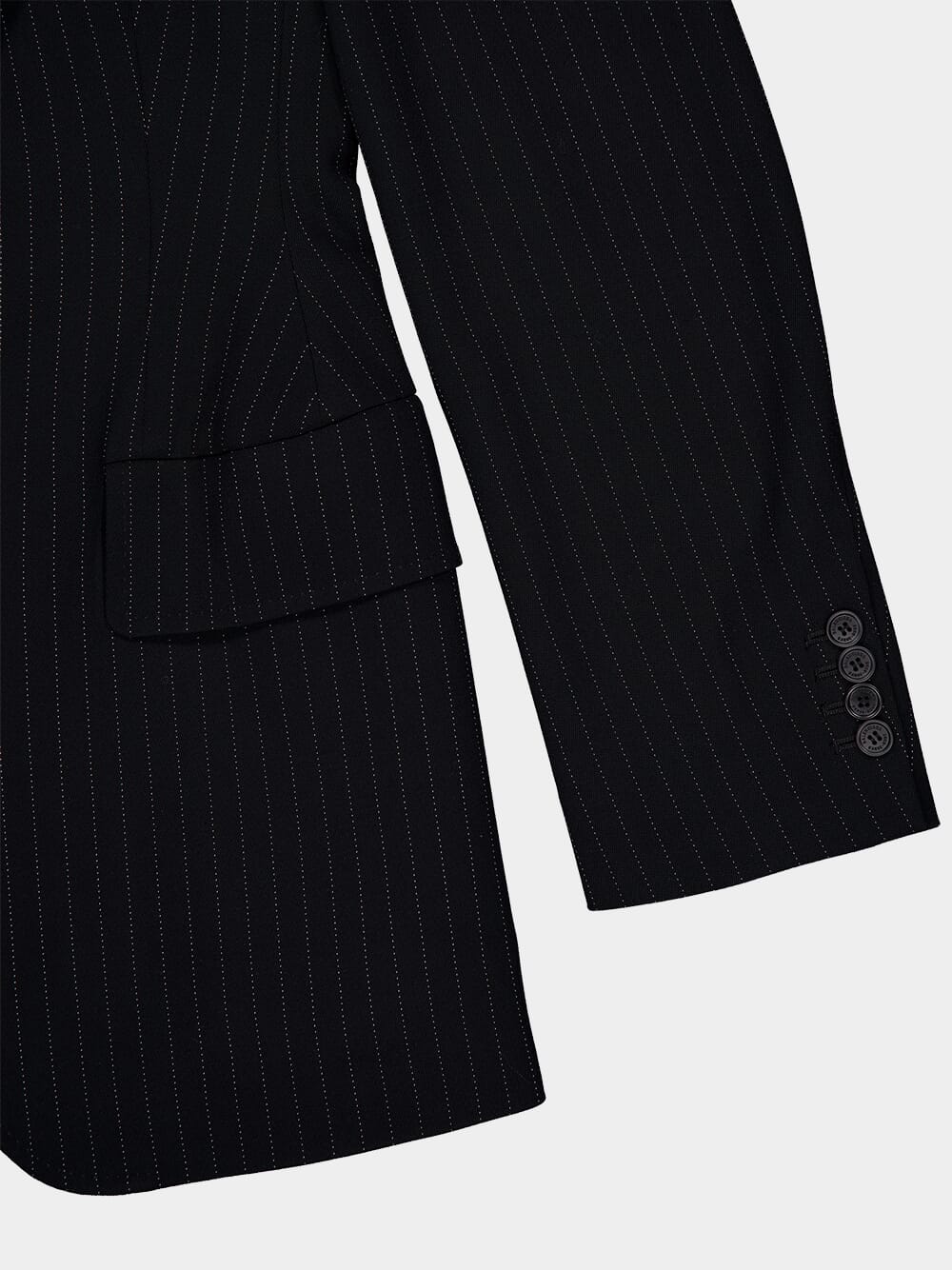 Single-Breasted Pinstripe Blazer