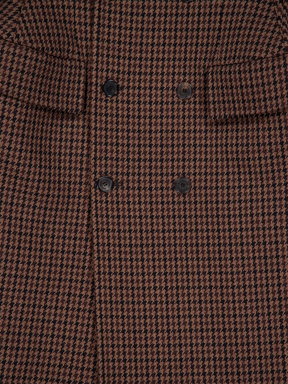 Checked Double-Breasted Coat