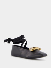 Gucci Interlocking G Leather Ballet Flats