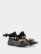Gucci Interlocking G Leather Ballet Flats