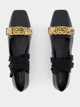Gucci Interlocking G Leather Ballet Flats