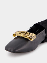 Gucci Interlocking G Leather Ballet Flats