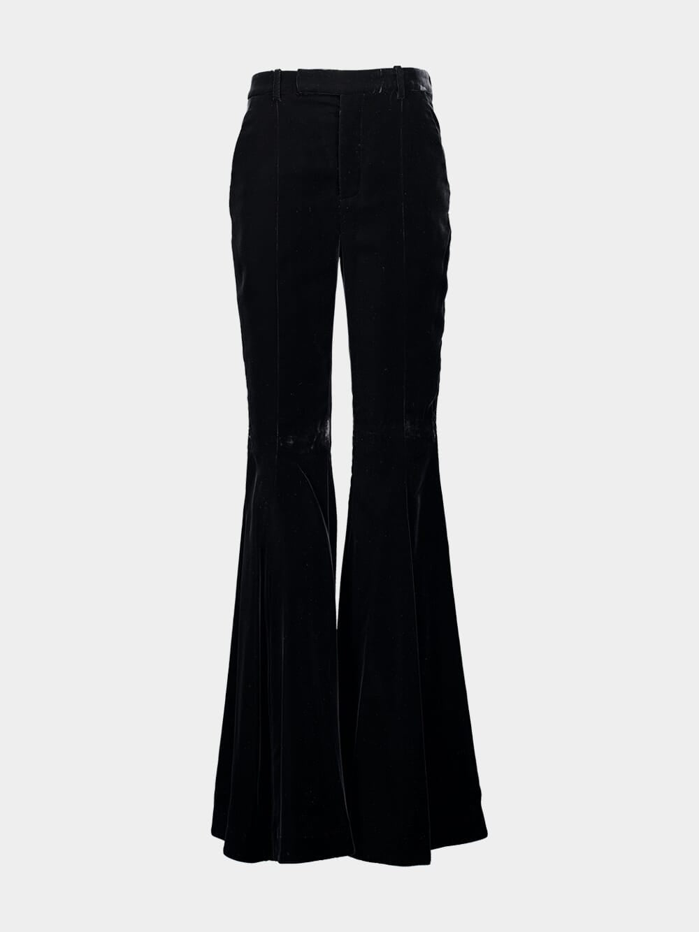 Velvet flared trousers