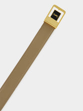 Saint Laurent Light Cumin Lacquered Leather Belt