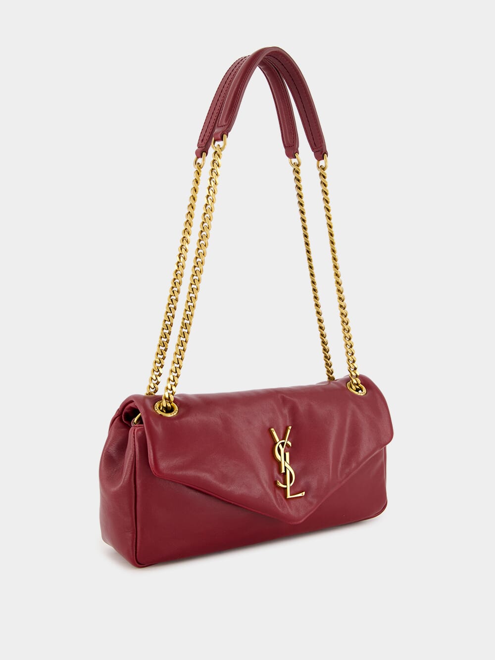 Small Calypso Bag in Shiny Rubis Leather