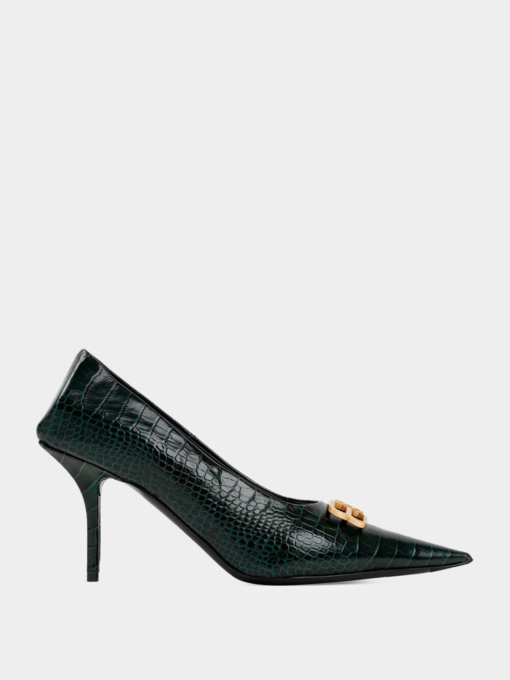 BB Croc-effect Pumps