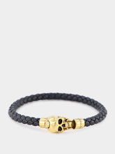 Alexander McQueen Skull Charm Woven Bracelet