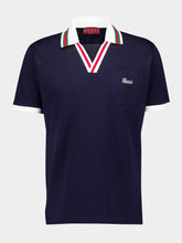 Gucci Navy Blue Cotton Piquet Polo Shirt