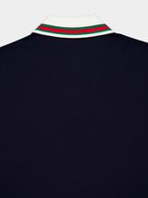 Gucci Navy Blue Cotton Piquet Polo Shirt