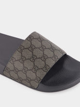 Gucci Grey and Black GG Slide Sandal