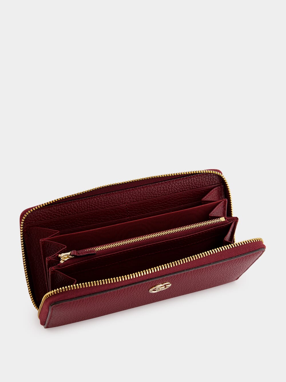 Rosso Ancora Double G Zip Wallet with Bamboo