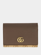 Gucci Dark Taupe Bi-Color GG Marmont Card Case
