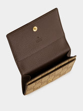 Gucci Dark Taupe Bi-Color GG Marmont Card Case