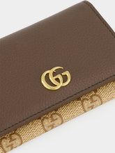 Gucci Dark Taupe Bi-Color GG Marmont Card Case