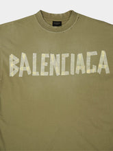 Balenciaga Army Green Tape Logo T-Shirt