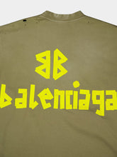 Balenciaga Army Green Tape Logo T-Shirt