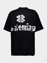 Balenciaga Faded Black Tape Logo T-Shirt