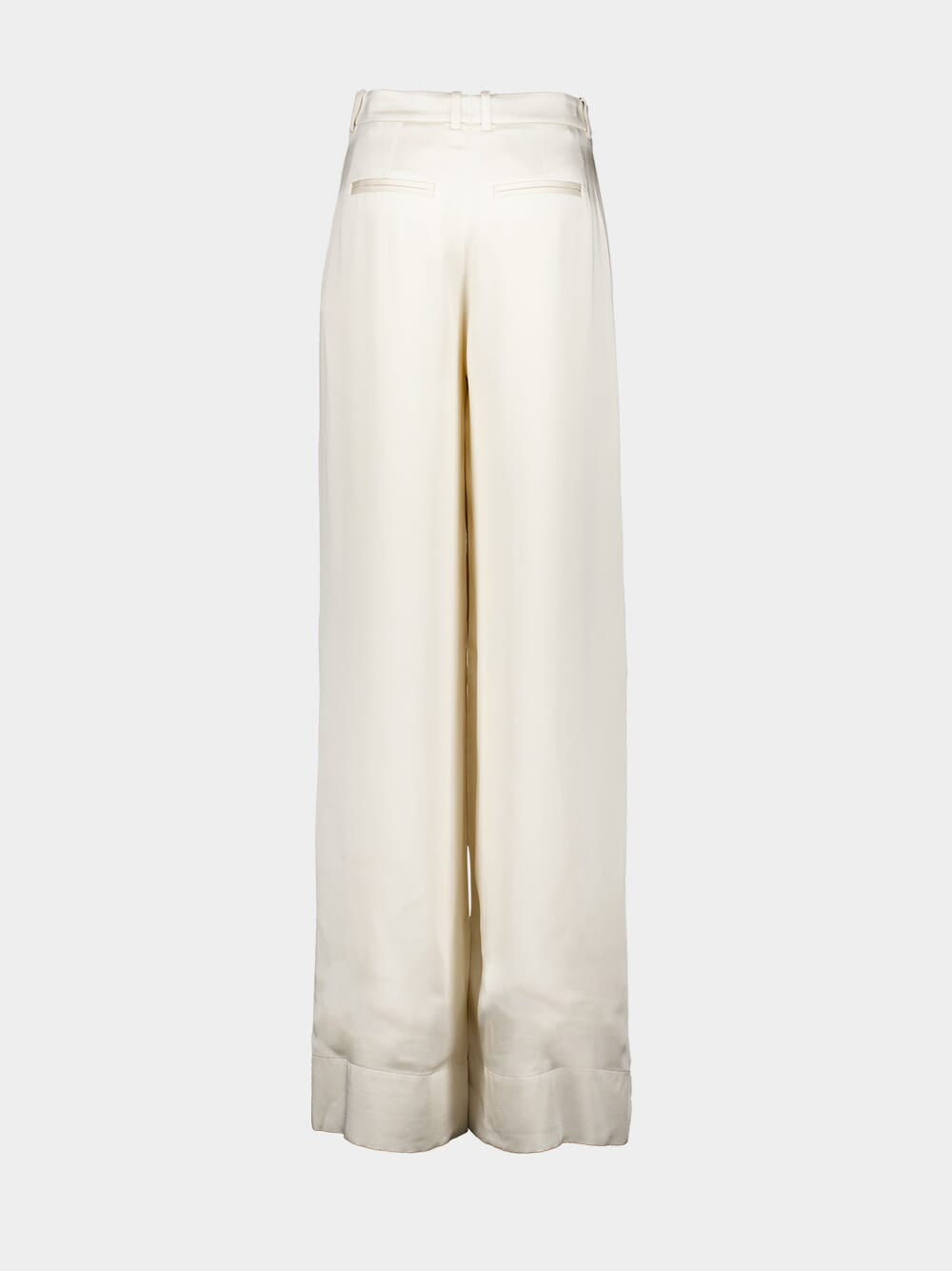 High-Waisted Satin Trousers