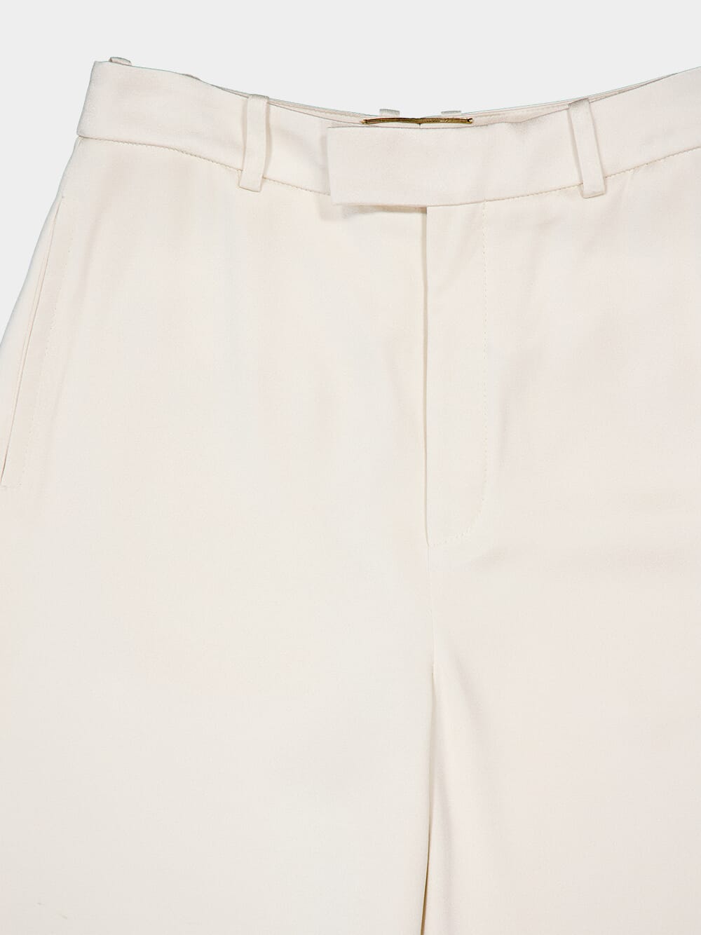 High-Waisted Satin Trousers