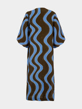 Alémais Blue Frankie Linen Midi Tunic Dress