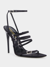 Saint Laurent Crepe Satin And Rhinestones Jerry Sandals