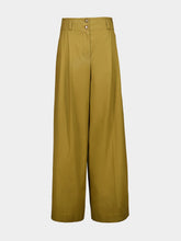 Zimmermann Dark Khaki Luna Tailored Wide-Leg Trousers