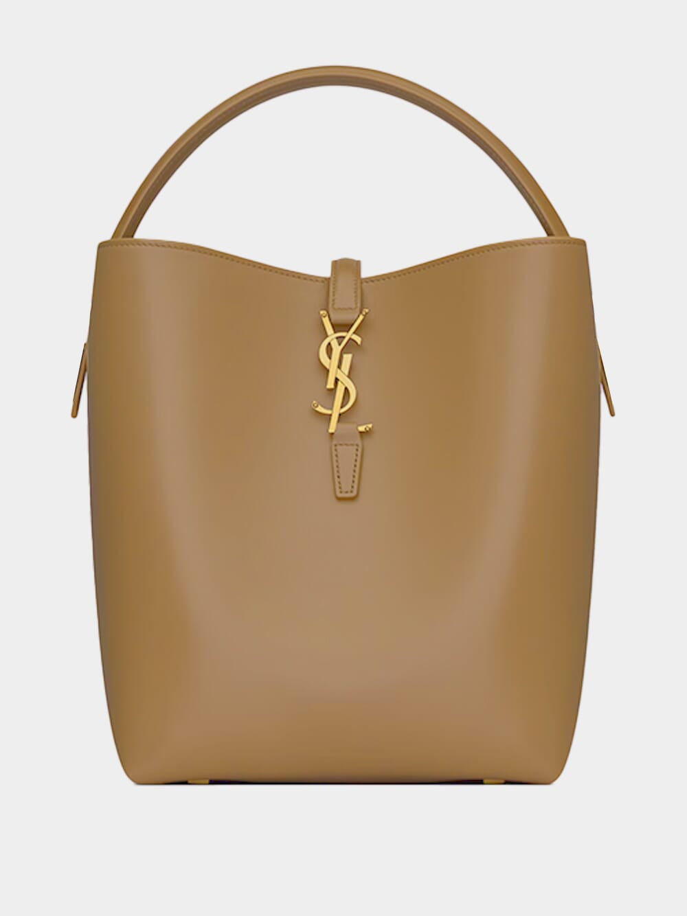 Dark Cork Le 37 Shiny Leather Bucket Bag