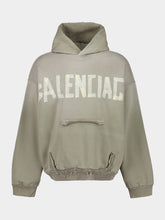 Balenciaga Army Green Tape Type Ripped Pocket Sweatshirt